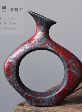 欧式简约陶瓷花瓶插花摆件饰品工艺品酒店客厅餐桌创意家居花器