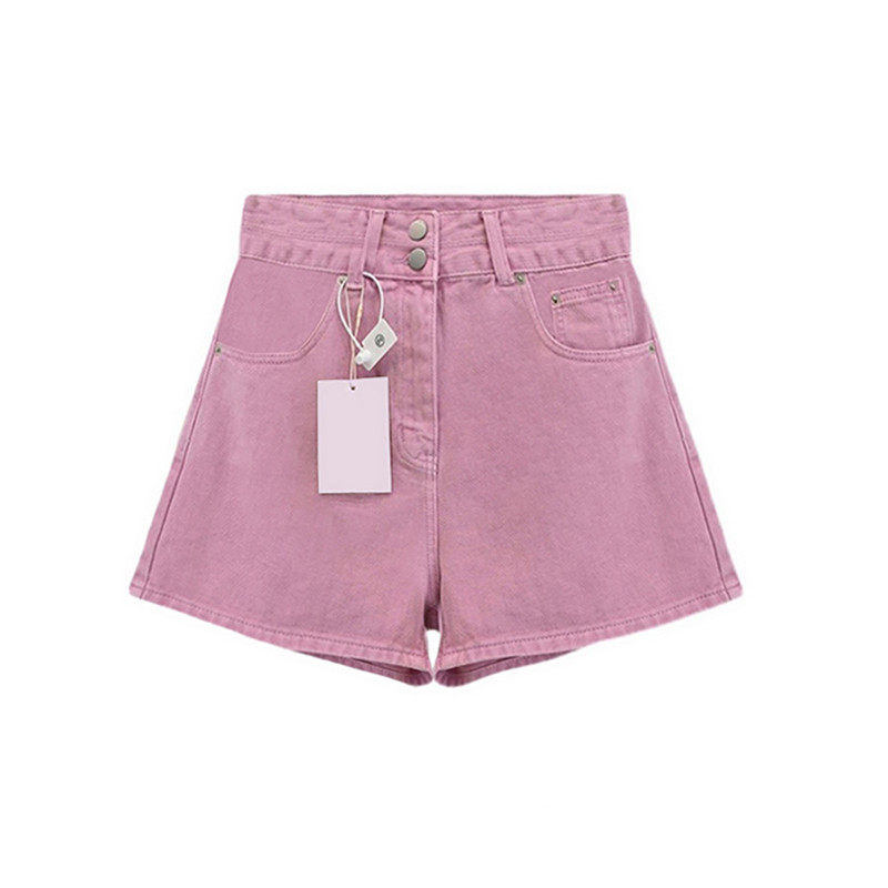 粉色牛仔女夏薄款胖妹妹mm宽松显瘦a字阔腿热裤适胯大腿粗,淘宝优惠券,粉丝福利购,淘宝优惠卷