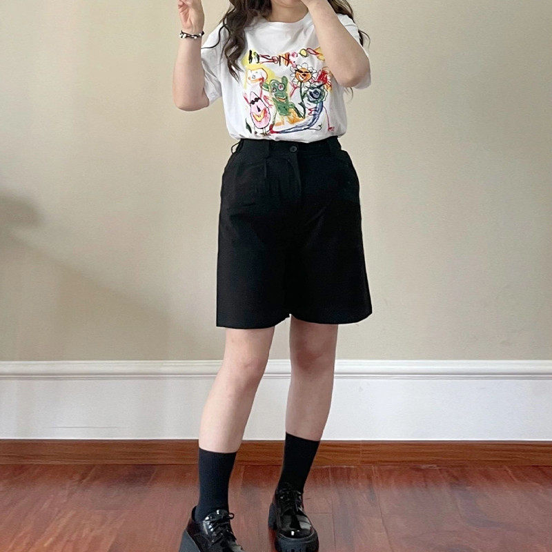 大码梨形显瘦直筒五分胖mm夏季薄款女阔腿A字裤,淘宝优惠券,粉丝福利购,淘宝优惠卷