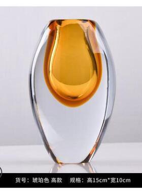 琉璃花瓶创意简约现代轻奢客厅插花家居软装玄关玻璃装饰品摆件小