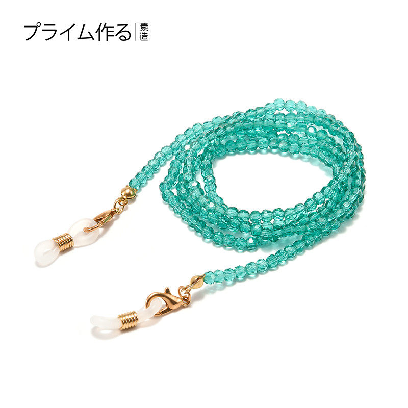 Trendy sunglasses chain emerald glasses chain fairy green anti-lost jewelry