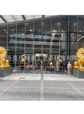 热销大型纯铜欧式汇丰站狮子雕塑银行公司门口欧式爬狮故宫铜狮子