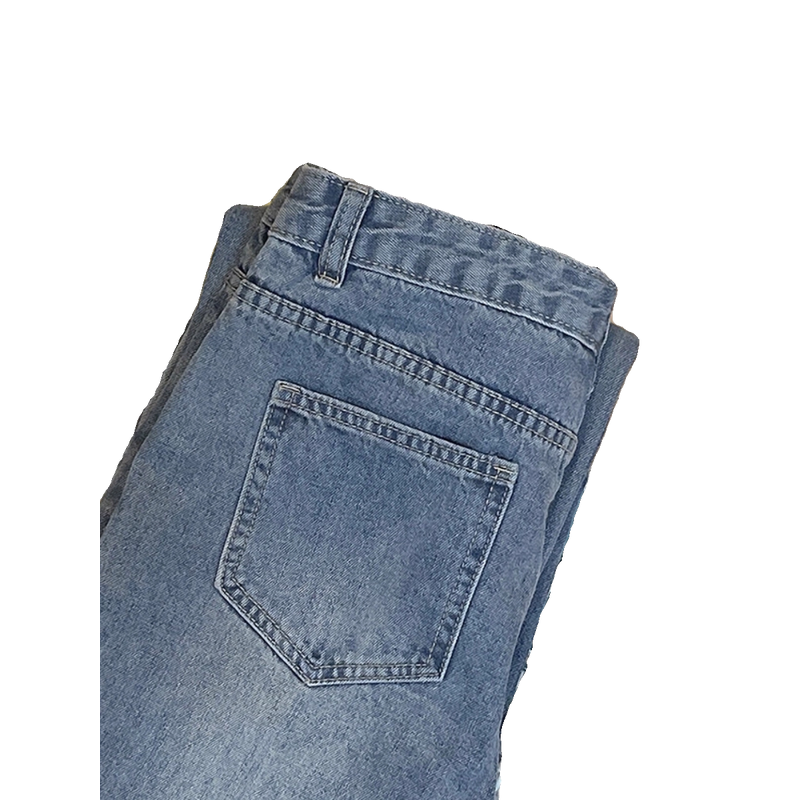 九朵微胖定制~加绒加厚牛仔直筒裤女秋冬大码遮胯显瘦窄版阔腿裤,淘宝优惠券,粉丝福利购,淘宝优惠卷