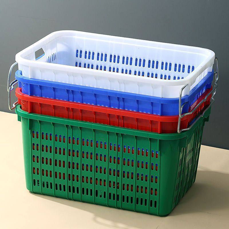 水果箩物流快递框服装熟胶带铁耳框加厚塑料周转筐蔬菜生鲜配送筐,淘宝优惠券,粉丝福利购,淘宝优惠卷