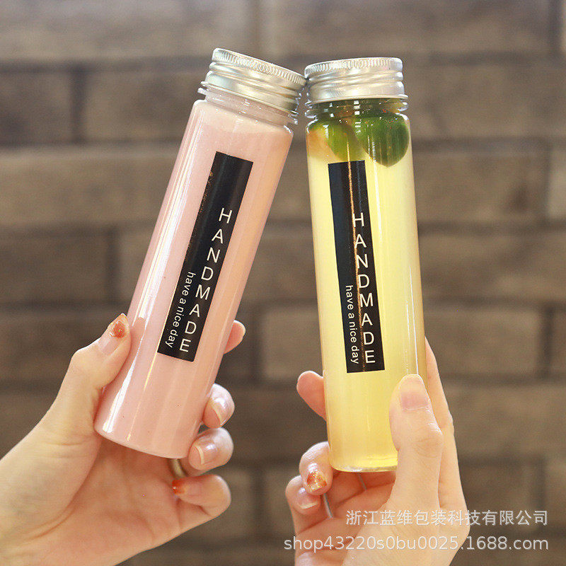 pet带盖果汁外卖商用透明塑料瓶小容量200ml一次性奶茶饮料果汁瓶,淘宝优惠券,粉丝福利购,淘宝优惠卷