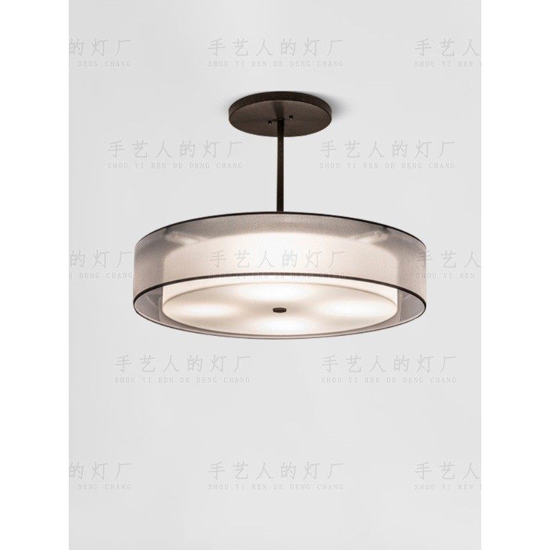 热销新中式中国风现代简约民宿布艺led客厅卧室茶室书房餐厅圆形,淘宝优惠券,粉丝福利购,淘宝优惠卷