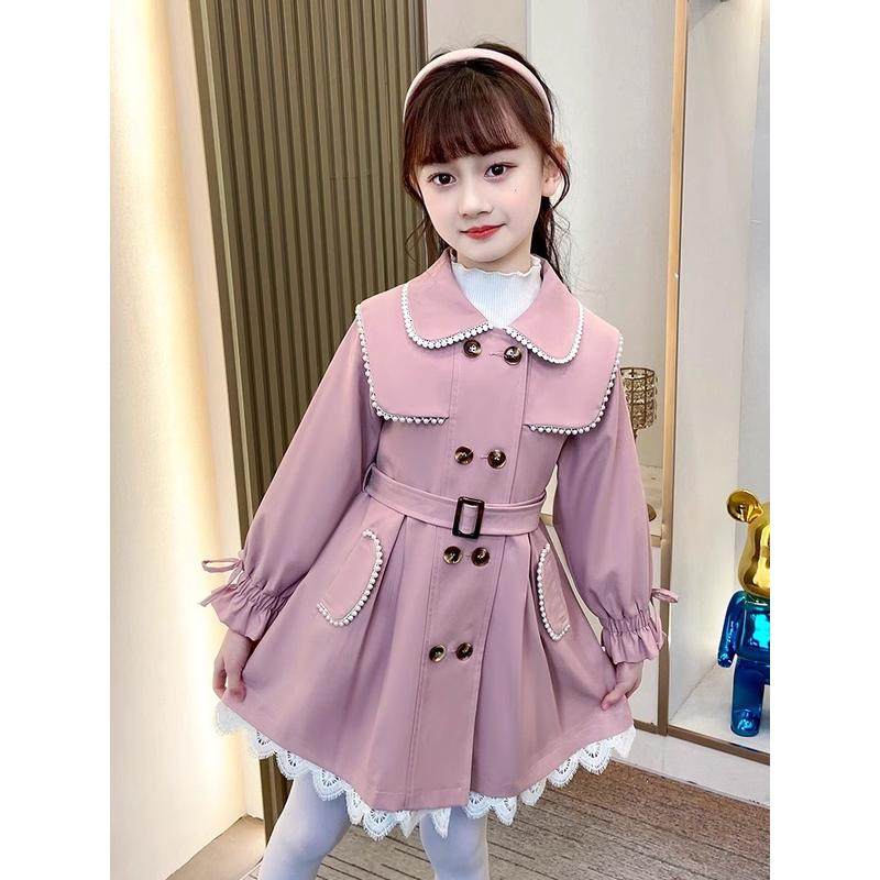 春秋款女风衣2024春装新款洋气英伦风中长款儿童,淘宝优惠券,粉丝福利购,淘宝优惠卷