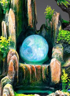 厂家直销假山流水商务礼品节庆礼品货号7002树脂工艺品摆件义乌产