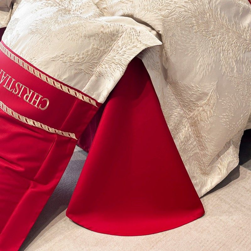 高档纯棉婚庆四件套大红色新婚床单被套结婚床上用品婚房陪嫁喜被,淘宝优惠券,粉丝福利购,淘宝优惠卷