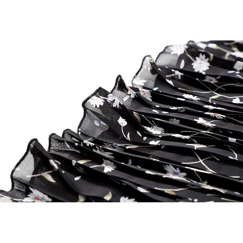 2025新款夏季女碎花雪纺百褶裙中长款半身显瘦,淘宝优惠券,粉丝福利购,淘宝优惠卷