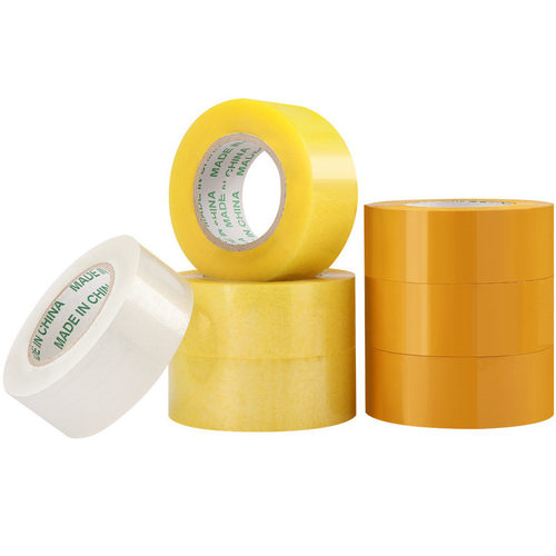 热销工厂透明胶带售米黄色封箱胶带快递打包胶布封口封箱直纸整箱 - 图2