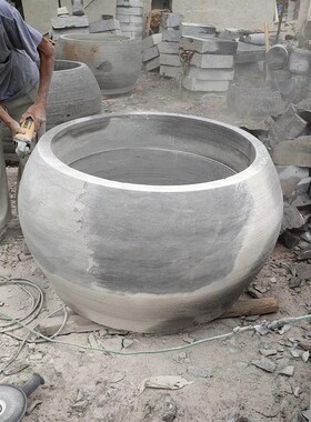 厂家直供空心柱墩石古建筑仿古石鼓做旧石雕柱顶石