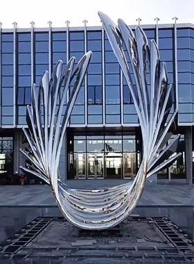 景观大型不锈钢创意雕塑设计摆件广场户外公园绿地景观水景雕塑