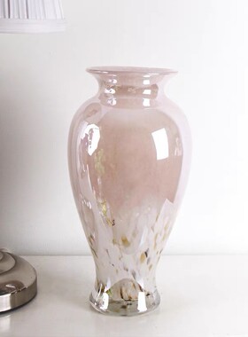 新中式琉璃花器花瓶餐桌高级感艺术摆件民宿轻奢装饰水培玻璃复古