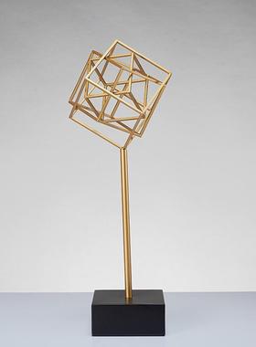 热销新中式铁艺摆件家居软装金属工艺品客厅饰品别墅书桌摆设