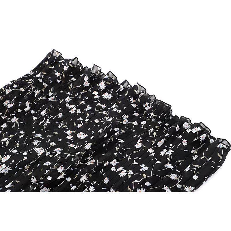 2025新款夏季女碎花雪纺百褶裙中长款半身显瘦,淘宝优惠券,粉丝福利购,淘宝优惠卷