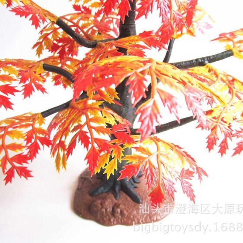 33cm仿真大号红枫树模型可拆装树摆件沙盘园艺场树微景观塑料境 - 图2