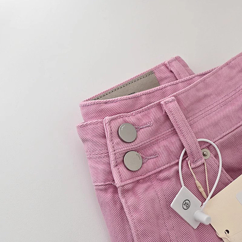 粉色牛仔女夏薄款胖妹妹mm宽松显瘦a字阔腿热裤适胯大腿粗,淘宝优惠券,粉丝福利购,淘宝优惠卷