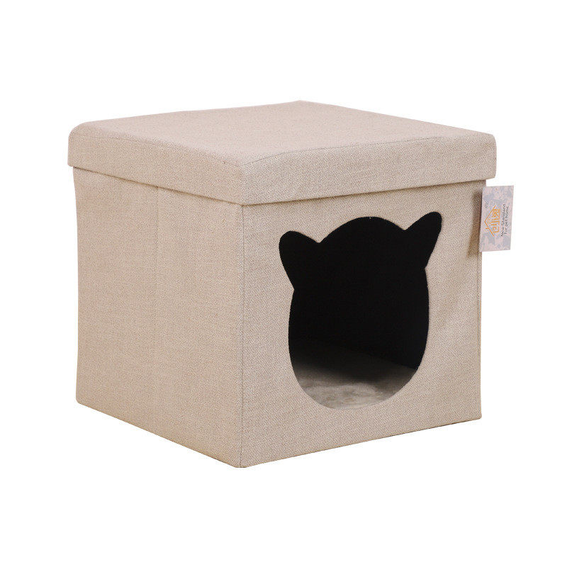 热销厂家通实木猫窝凳子封闭式人猫共用猫咪用品小幼猫屋房子四季,淘宝优惠券,粉丝福利购,淘宝优惠卷