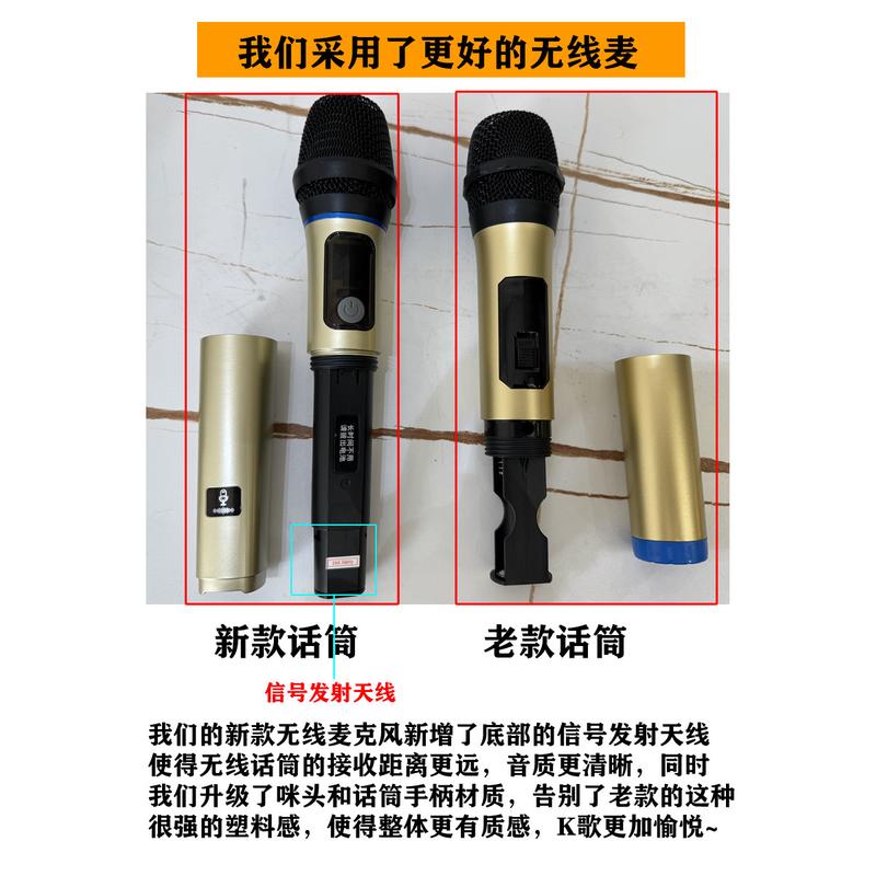 starklok Av6199M双无线话筒功放机1000w大功率家用K歌功放扩音机 - 图3