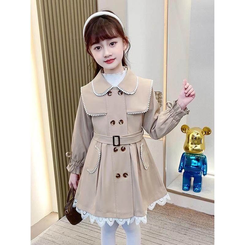 春秋款女风衣2024春装新款洋气英伦风中长款儿童,淘宝优惠券,粉丝福利购,淘宝优惠卷