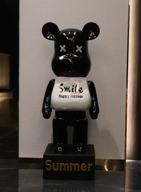 网红熊落招摆件商场ktv酒店服装店网红店铺店地大摆件装饰品