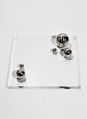 热销轻奢茶几亚克力装饰球托盘样板间装饰品摆件客厅现代简约置物