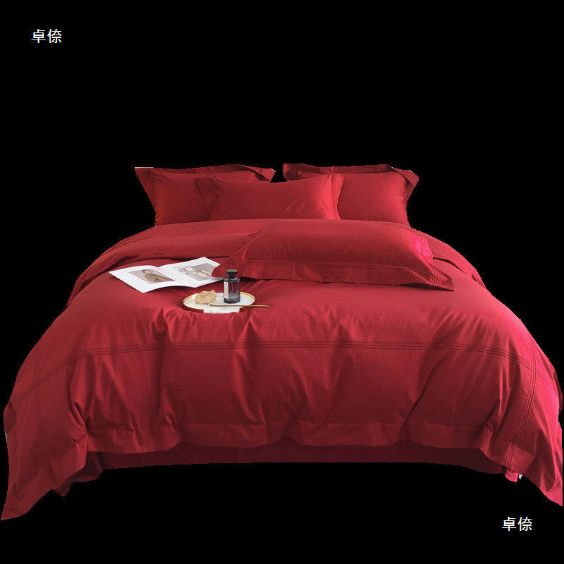 热销酒店四件套婚房一次性床单卧室布置罗兰结婚铺床四件套棉被套,淘宝优惠券,粉丝福利购,淘宝优惠卷