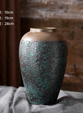 中式轻奢落地大号陶瓷花瓶客厅感家居小号干花插花花器装饰品摆件