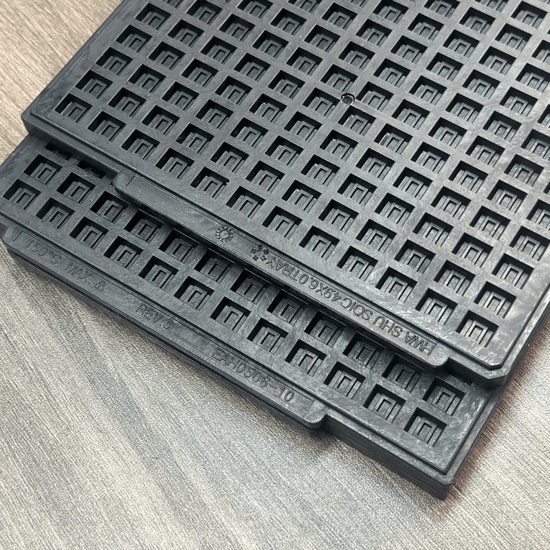 防静电托盘TRAY窄体周转耐高温8脚ic元器件芯片SOP8/SOIC8 4.9*6 - 图0