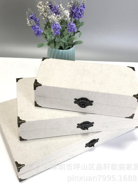 热销新中式橱窗摆件盒衣帽间首饰盒酒店软装饰品收纳盒复古工艺储