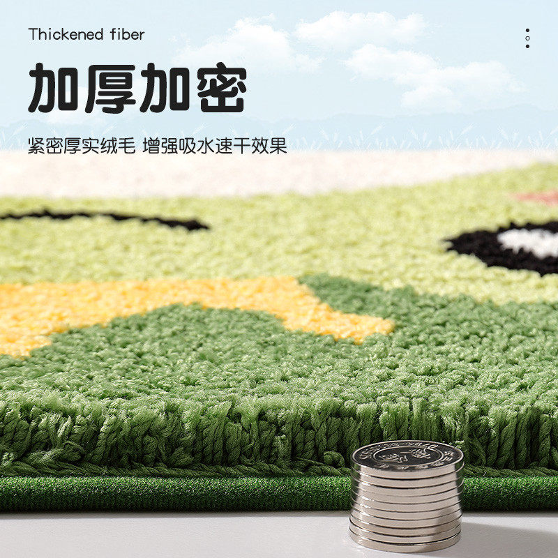 浴室门口吸水防滑地垫耐脏加厚植绒速干踩脚垫厕所卫生间专用门垫,淘宝优惠券,粉丝福利购,淘宝优惠卷