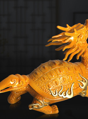 热销送客工艺品招财龙龟摆件办公室家居摆设祝寿铜制户工厂批发