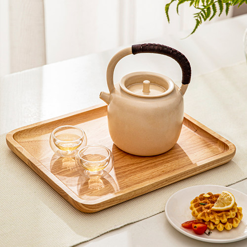 摩登主妇日式小茶盘木质家用水杯茶杯托盘茶托杯子托盘茶具木托盘 - 图2