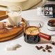摩登主妇咖啡杯玻璃刻度量杯意式浓缩咖啡液萃取杯接液杯木柄奶盅