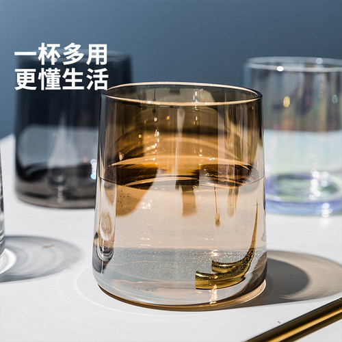 摩登主妇高级感玻璃杯家用ins啤酒杯女酒杯水杯高颜值威士忌杯子 - 图1