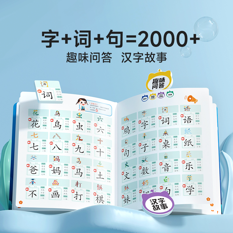 官方正版 时光学象形识字大王发声书幼小衔接早教启蒙有声书识字书幼儿认字教材幼儿园学前识字卡片有声读物识字3000字汉字点读机