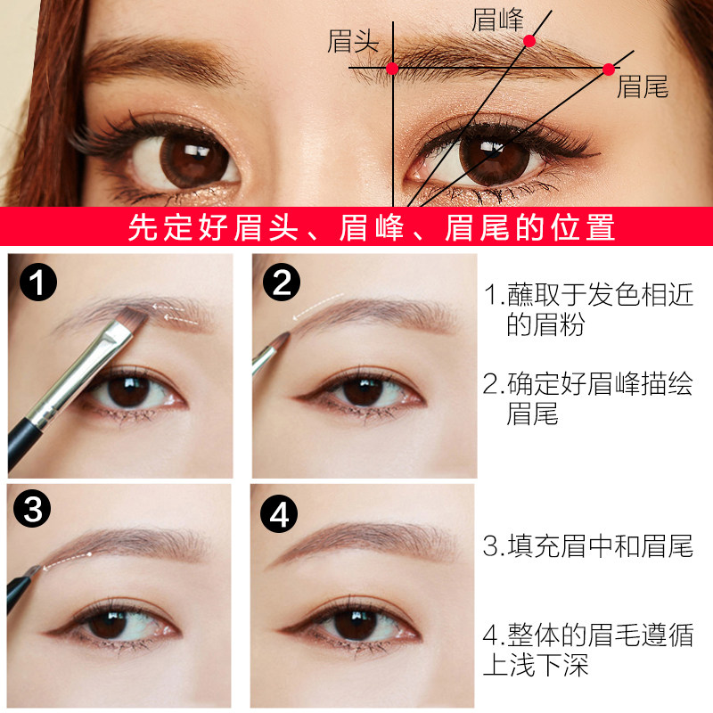 兰瑟眉粉正品防水防汗不晕染画眉 lansur兰瑟中晨眉笔/眉粉/眉膏