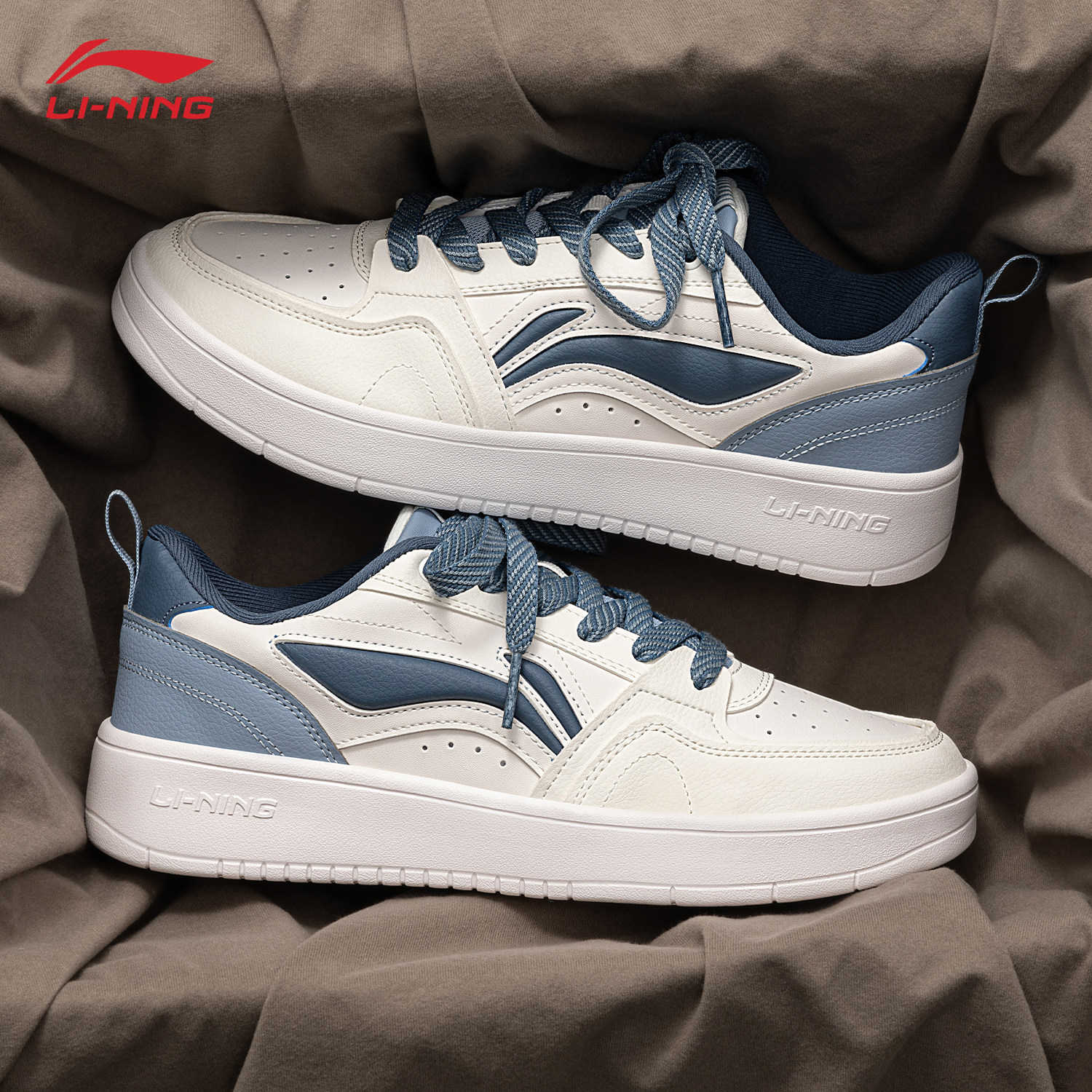 李宁板鞋男鞋元宝2026新款低帮厚底经典小白鞋轻便耐磨运动休闲鞋,淘宝优惠券,粉丝福利购,淘宝优惠卷
