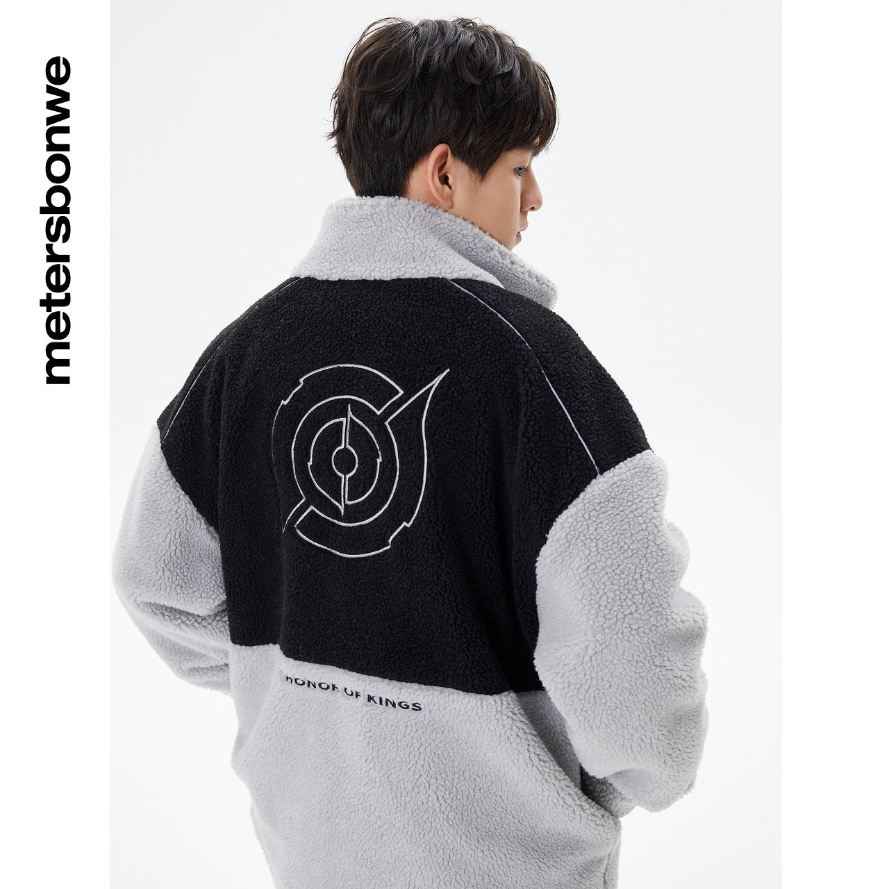 美特斯邦威时尚潮流冬季仿男士夹克 metersbonwe霓尚夹克