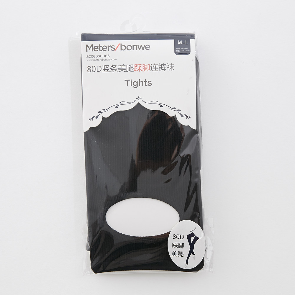 美特斯邦威女条纹美腿多样连裤袜 metersbonwe霓尚短袜/打底袜/丝袜/美腿袜