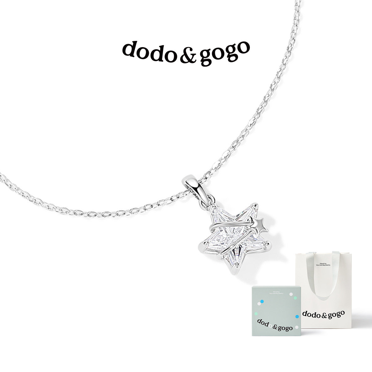 DODOGOGO星星纯银项链女款配饰轻奢小众高级毛衣链锁骨链颈链吊坠,淘宝优惠券,粉丝福利购,淘宝优惠卷