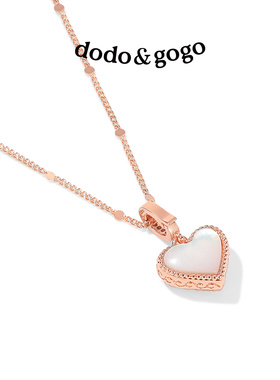 DODOGOGO双面爱心毛衣锁骨链