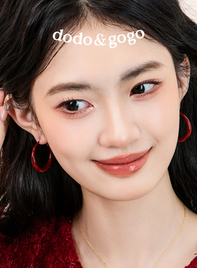 DODOGOGO红色新年巨好看耳环