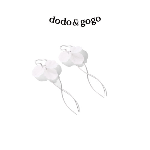 DODOGOGO花朵耳环2026新款爆款流苏耳坠气质耳饰女适合夏天的耳夹 - 图2