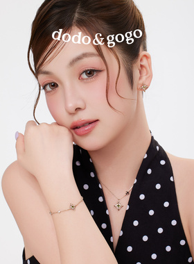 DODOGOGO浅钛金鸢尾花项链女