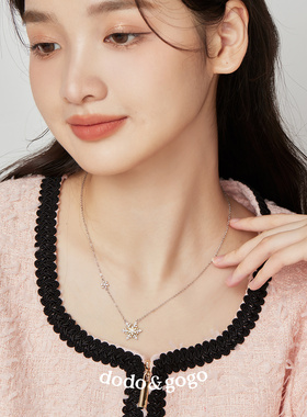 DODOGOGO雪花项链轻奢小众锁骨链