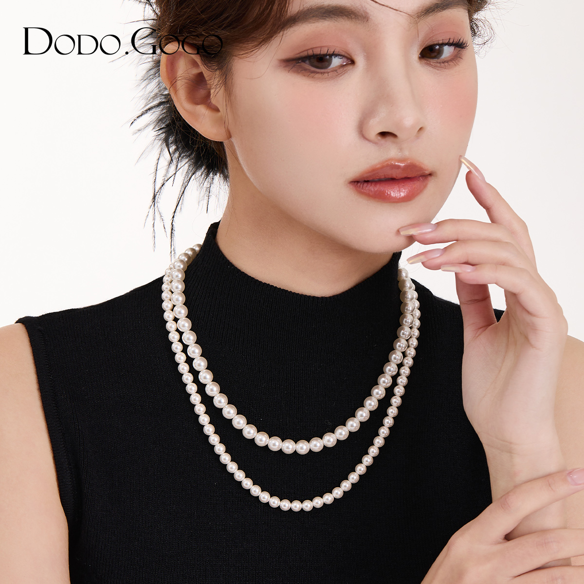 DODOGOGO倪妮同款施家珍珠项链女轻奢小众2024新款配饰品爆款颈链 - 图2