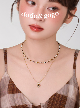 DODOGOGO美拉德虎眼石串珠项链