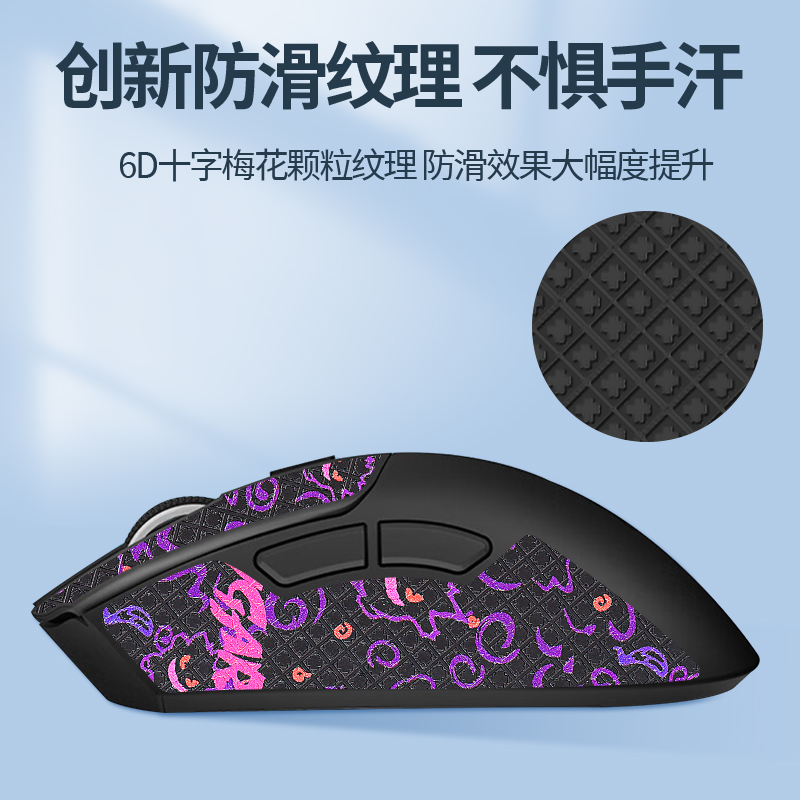 适用玄派玄熊猫P1鼠标防滑贴P1PRO吸汗贴纸P1PROMAX防汗贴背贴掌心贴全包印花保护贴膜p1鼠标脚垫足贴垫 - 图2